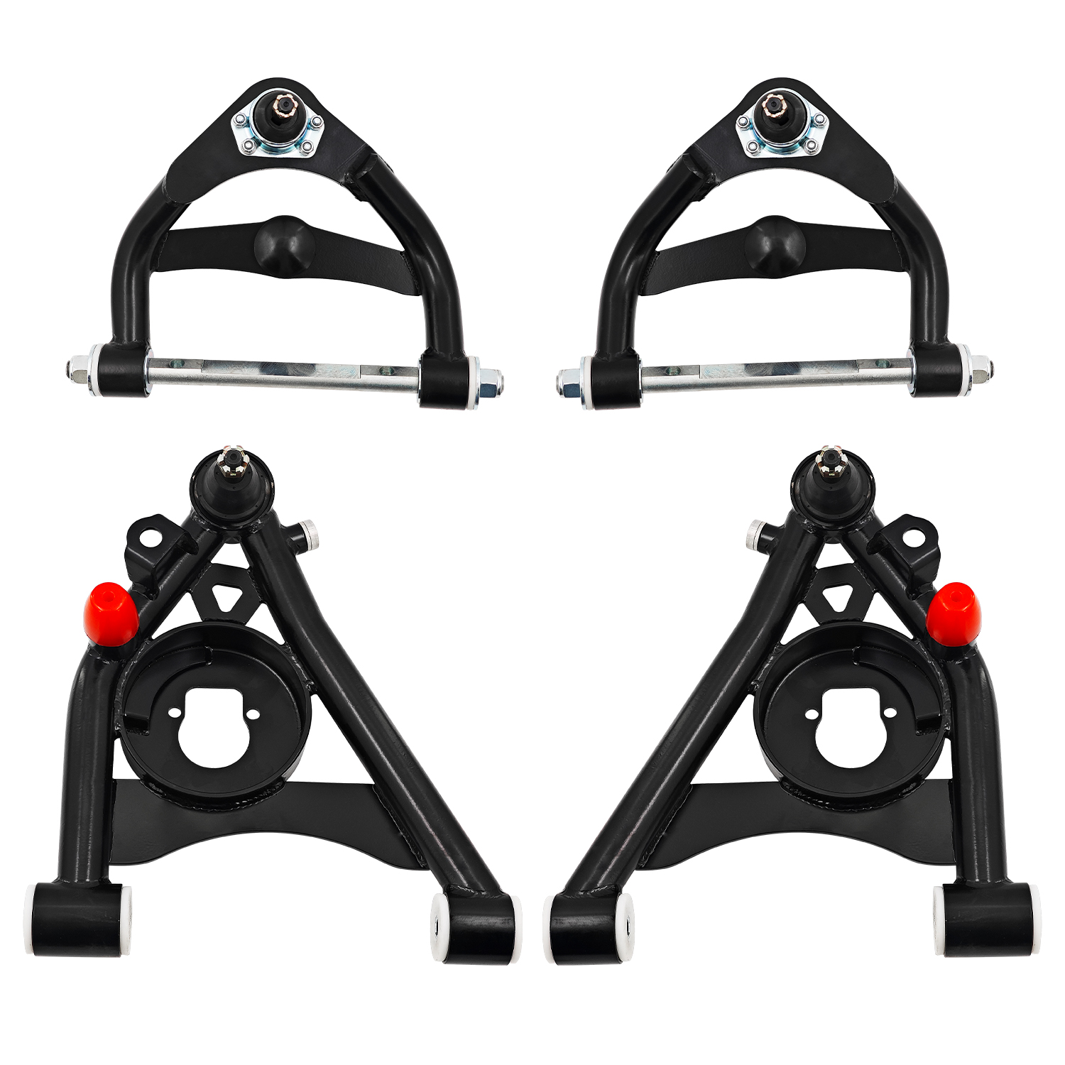Front Upper Lower Control Arms Suspension Kit Fits for 1978-1988 G-Body and 1982-2004 S10 Tubular 2WD