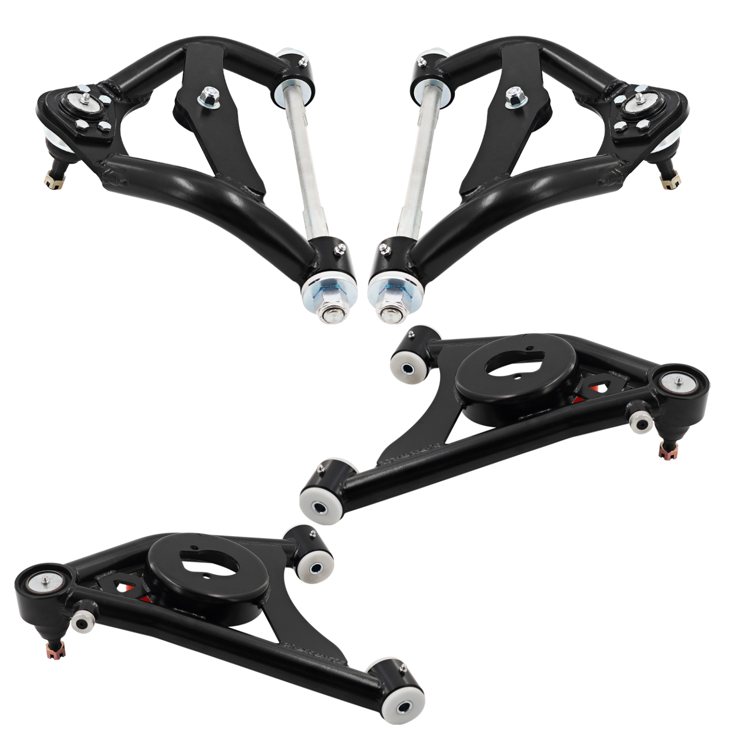 Front Upper Lower Control Arms Suspension Kit Fits for 1978-1988 G-Body and 1982-2004 S10 Tubular 2WD