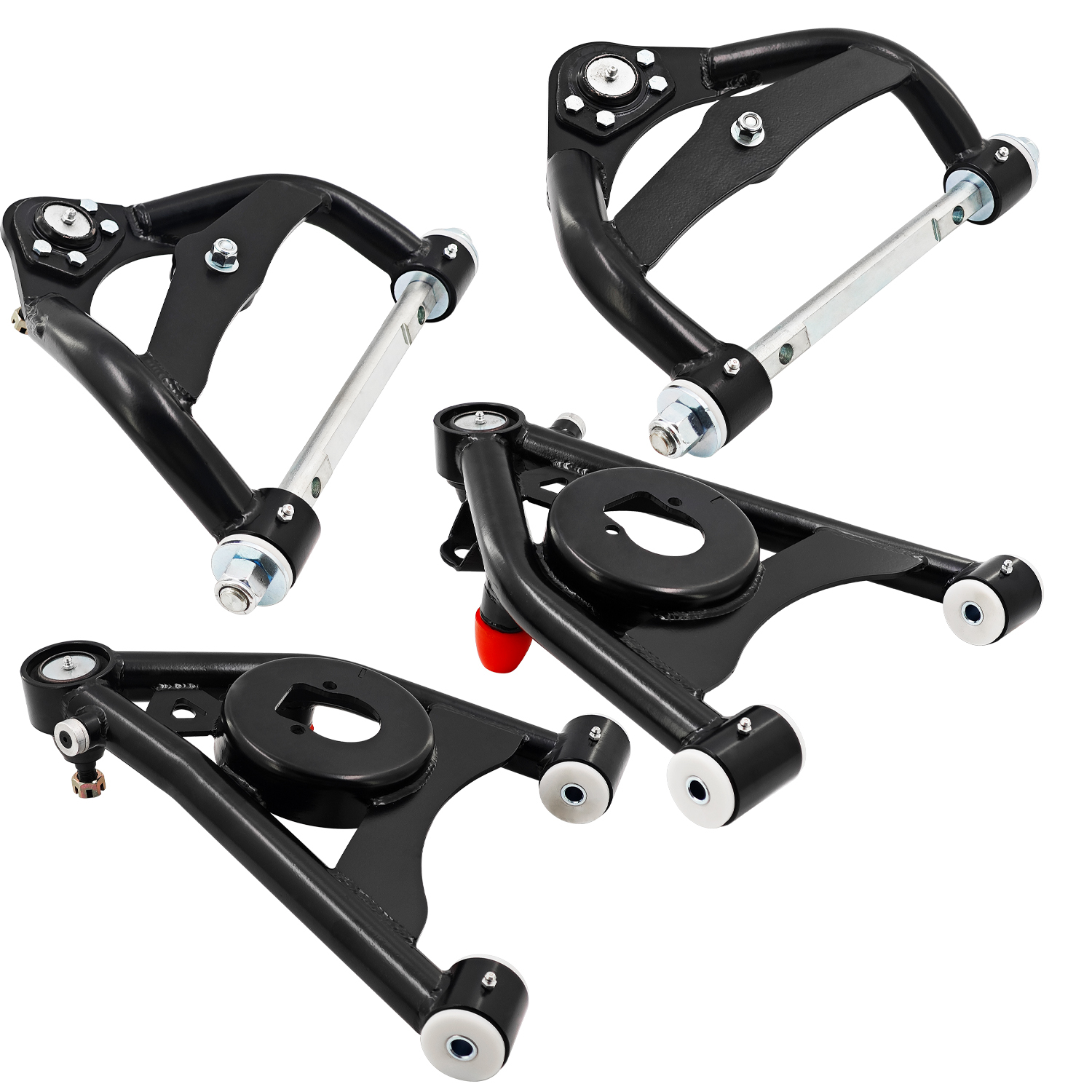 Front Upper Lower Control Arms Suspension Kit Fits for 1978-1988 G-Body and 1982-2004 S10 Tubular 2WD