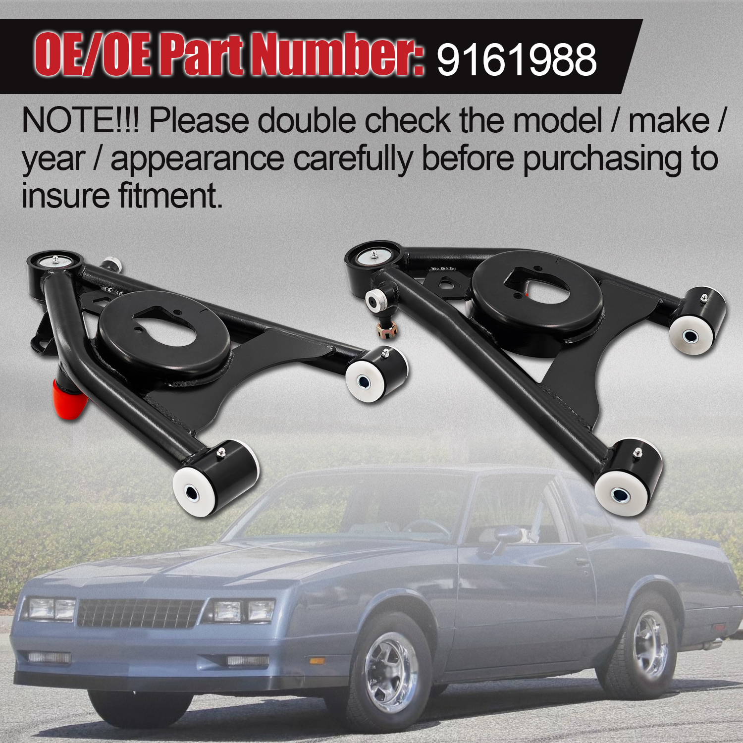 Lower Tubular Control Arms Kit Compatible with GMC G-Body 1978-1988 For S10 2WD 1982-2004