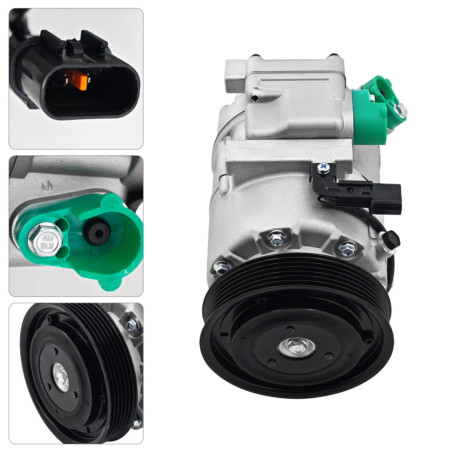 AC Compressor with Clutch Fits Hyundai  Santa Fe 2013-2018, Kia Sorento 2012-2015 #977011U650