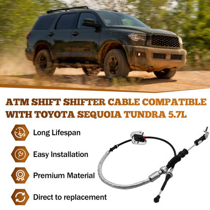 Automatic Transmission Shift Control Cable Compatible with Toyota Sequoia Tundra 5.7L 2007-2022