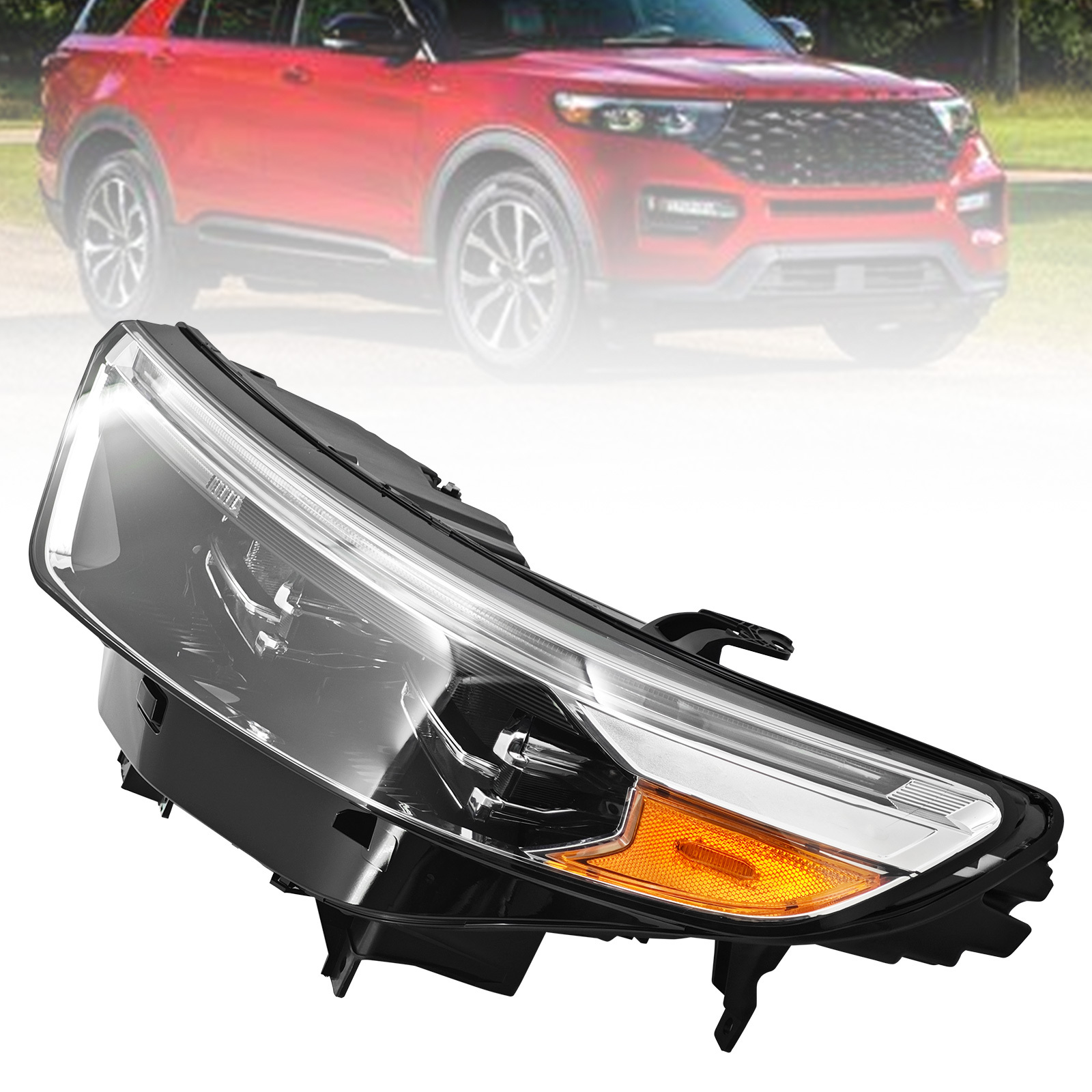 Full LED Headlight with DRL for Ford Explorer 2020-2024 - Left Driver Side 