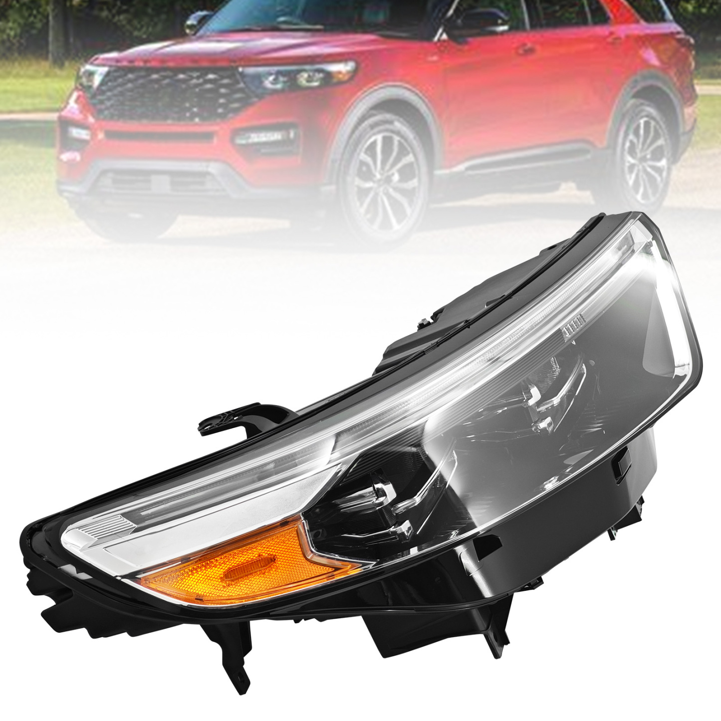 Full LED Headlight with DRL for Ford Explorer 2020-2024 - Right Passenger Side 