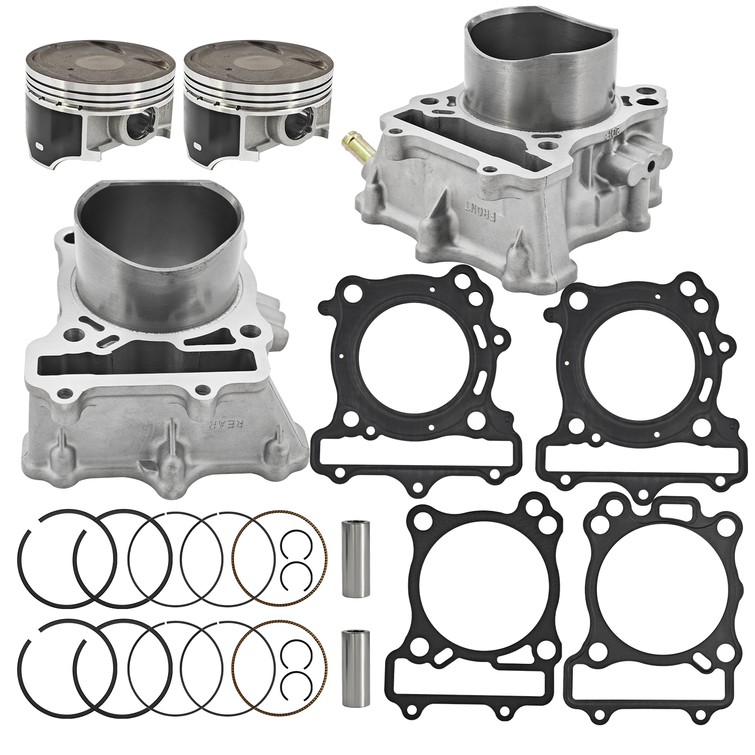 Front Rear Cylinder Piston Gasket Kit for Suzuki SV650 SV650A SV650S SV650SA V-Strom DL650 DL650A DL650AL1 DL650L1