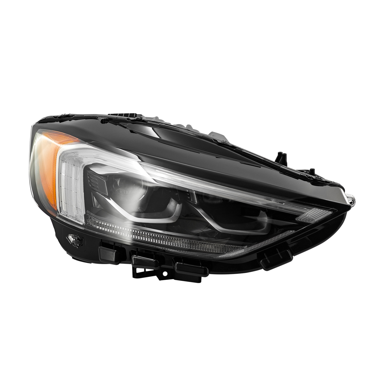 Right Passenger Side LED Headlight  for 2019-2024 ford EDGE  w/DRL, Adaptive, Dual Projector, USA Version