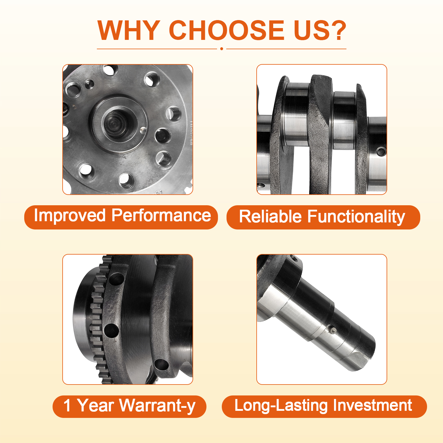 3.6L V6 Crankshaft Compatible with Buick Enclave GMC Acadia Chevy Traverse 2009-2017 For Cadillac CTS/STS 2009-2011