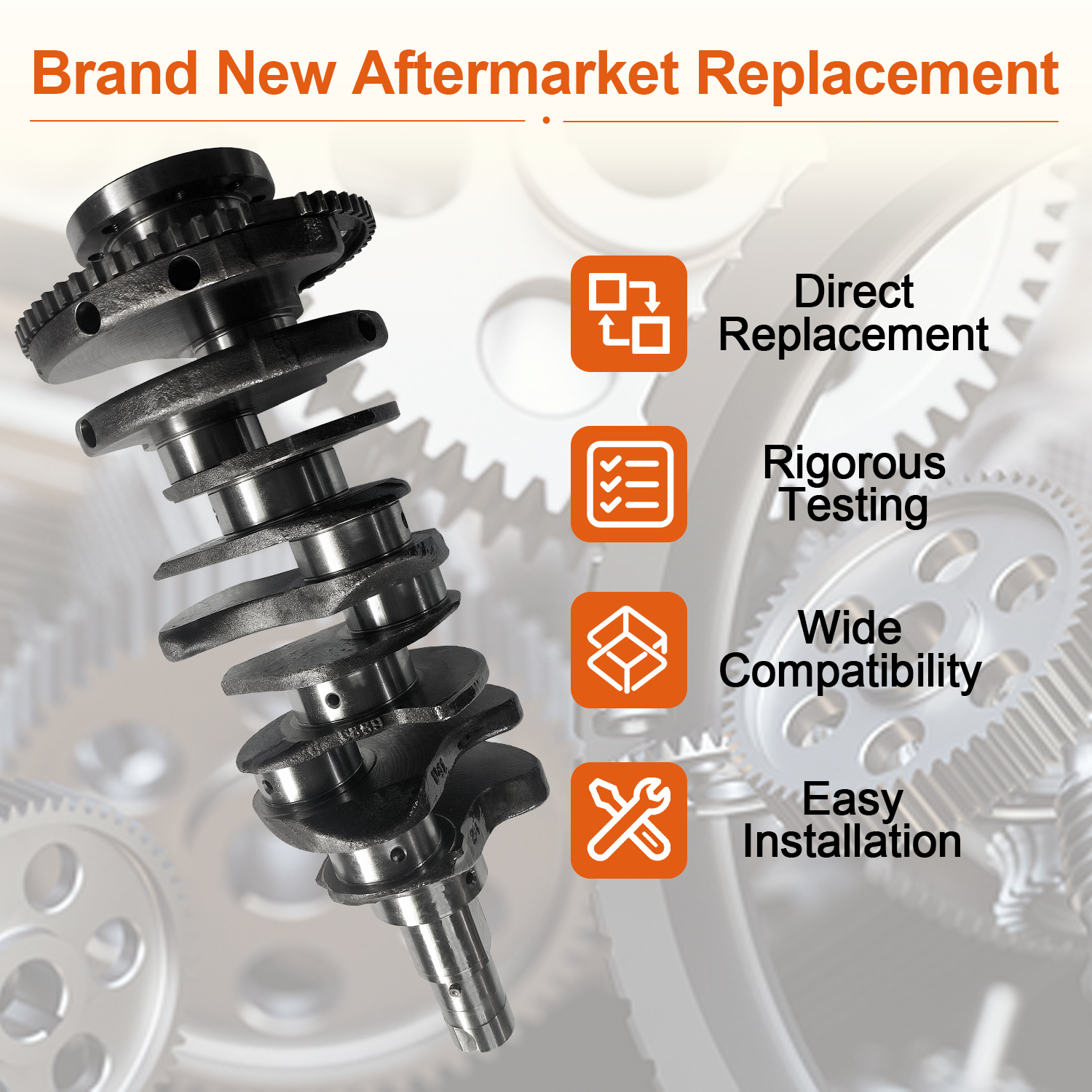 3.6L V6 Crankshaft Compatible with Buick Enclave GMC Acadia Chevy Traverse 2009-2017 For Cadillac CTS/STS 2009-2011