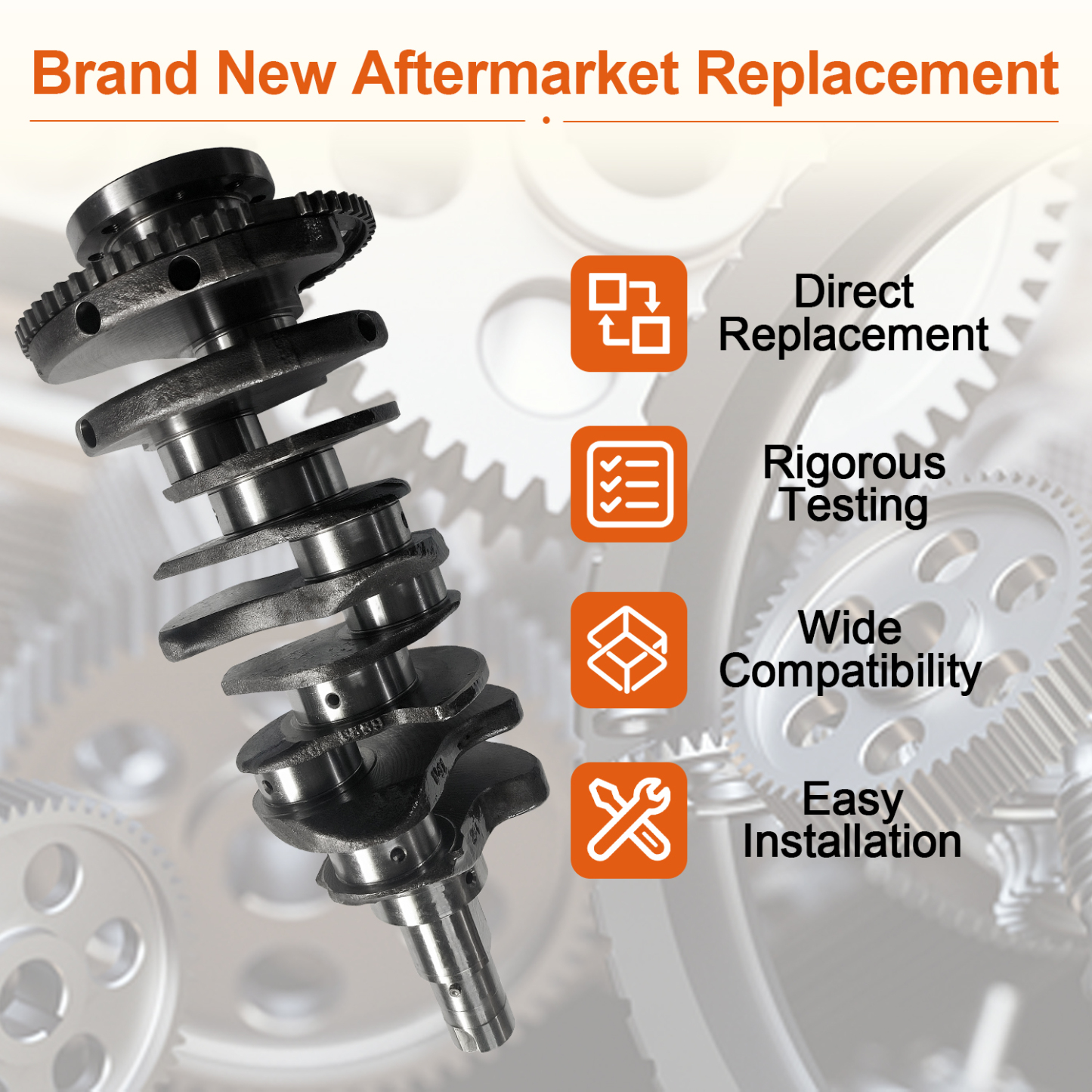 3.6L V6 Crankshaft Compatible with Buick Enclave GMC Acadia Chevy Traverse 2009-2017 For Cadillac CTS/STS 2009-2011