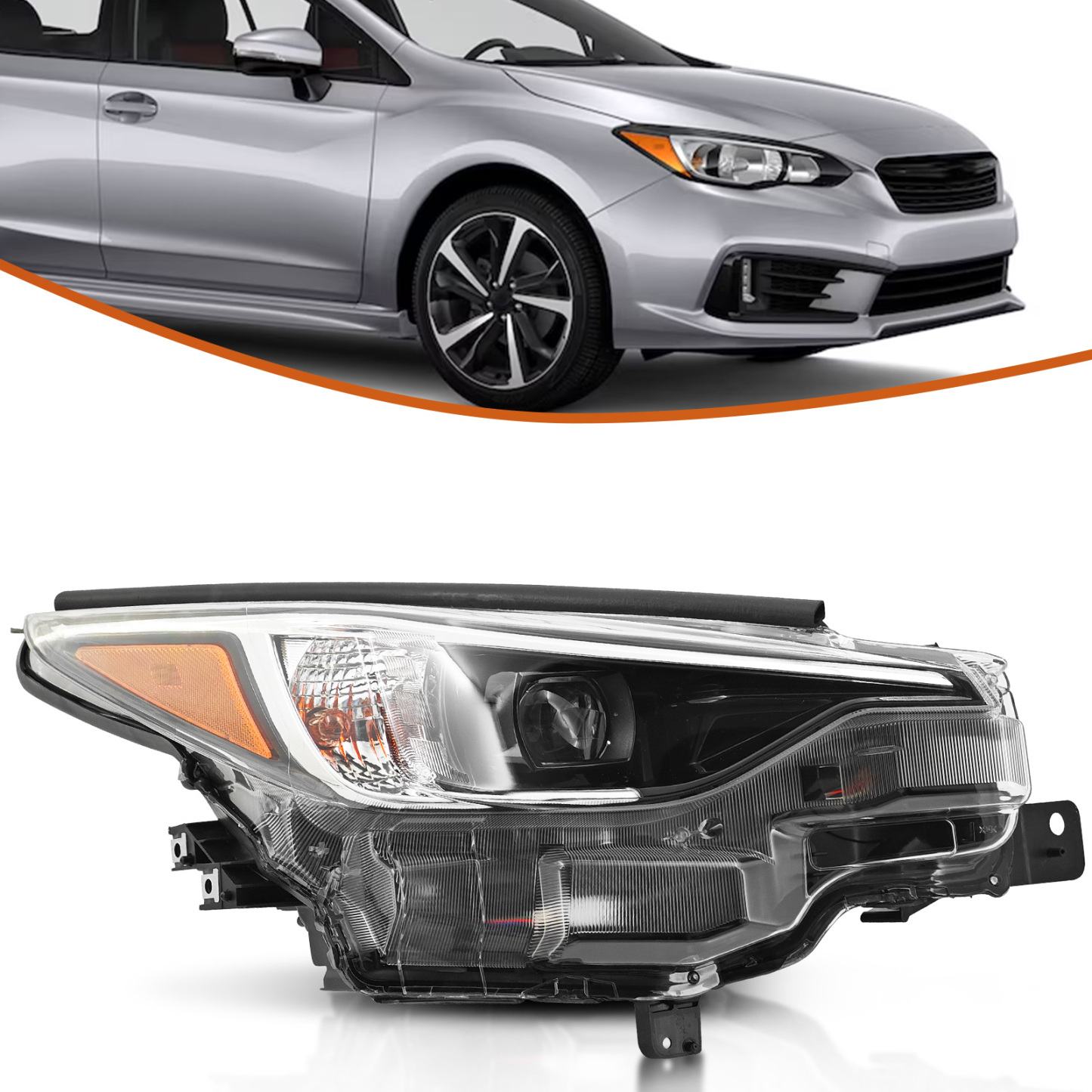 LED Headlight for Subaru Crosstrek Impreza 2.0L 2.5L 2024-2025 w/AFS - Right Passenger Side