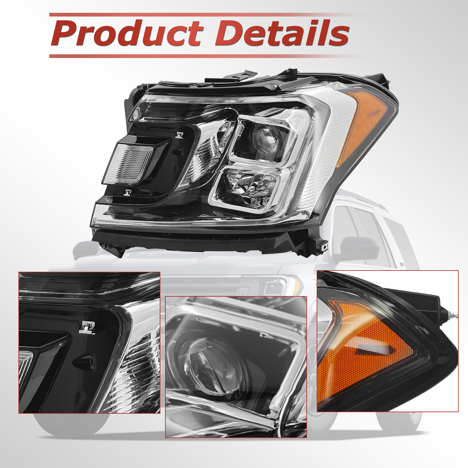 Halogen Headlight for Ford Expedition Max XL XL Limited - Left Driver Side With Bulbs 2018-2021