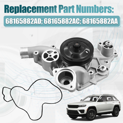 Water Pump Fit for Dodge Charger Challenger 2015-2023 for Ram 1500 2021-2024 for Jeep Grand Cherokee 2018-2021
