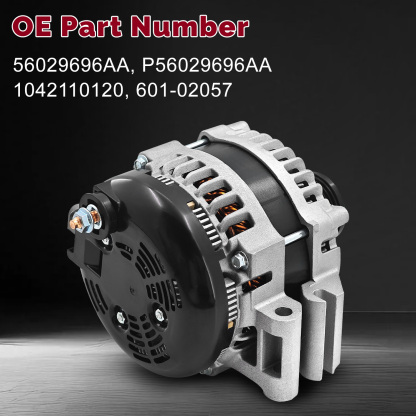 12V 230A Alternator for Ram 1500 3.0L 2014-2018, 1500 Classic 3.0L 2019, V6 Diesel (Ecodiesel), 6-Groove Pulley Clockwise