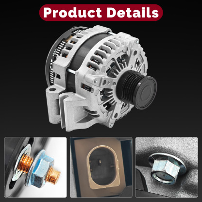 12V 230A Alternator for Ram 1500 3.0L 2014-2018, 1500 Classic 3.0L 2019, V6 Diesel (Ecodiesel), 6-Groove Pulley Clockwise