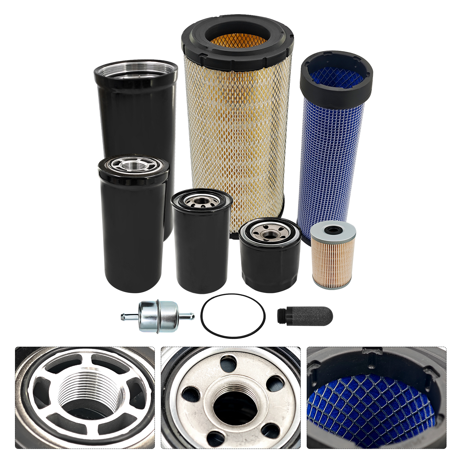 Filter Kit Compatible with John Deere Skid Steer Loader 330G 331G 332G 333G