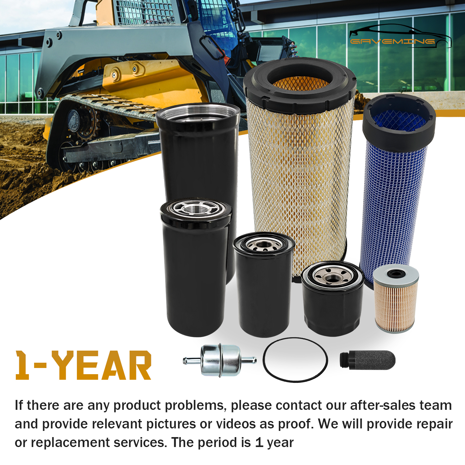 Filter Kit Compatible with John Deere Skid Steer Loader 330G 331G 332G 333G