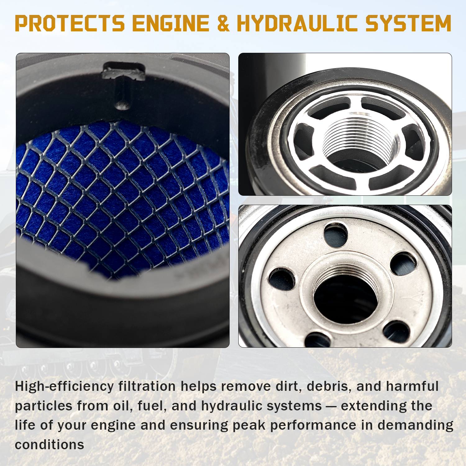 Filter Kit Compatible with John Deere Skid Steer Loader 330G 331G 332G 333G