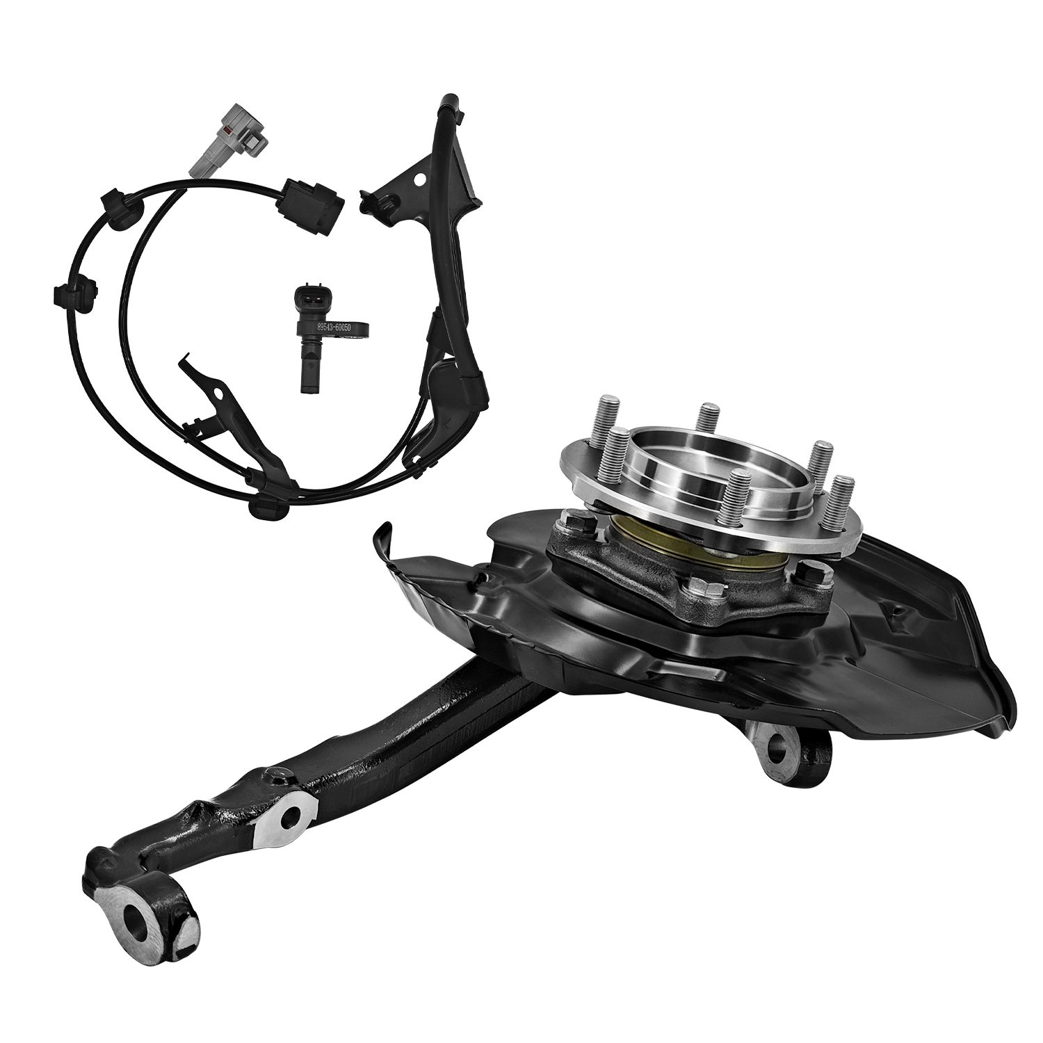 Front Left Steering Knuckle Assembly Fits for Toyota Tacoma 2005-2023 4WD, Driver Side Spindle Knuckle w/Wheel Bearing Hub and ABS Sensor