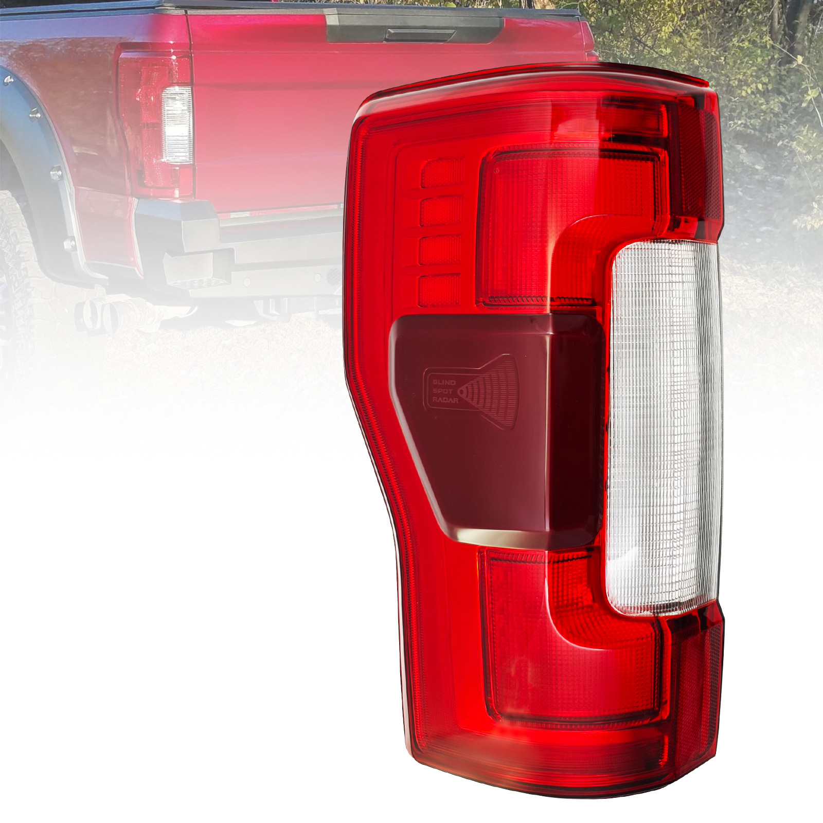 Rear Left LED Duty Right Tail Lights w/Blind Spot Assembly Compatible with Ford F250 F350 F450 F550 Super Duty 2017-2019
