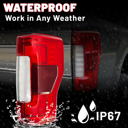 Rear LED Duty Right Tail Lights w/Blind Spot Assembly Compatible with Ford F250 F350 F450 F550 Super Duty 2017-2019 (Right Passenger Side)