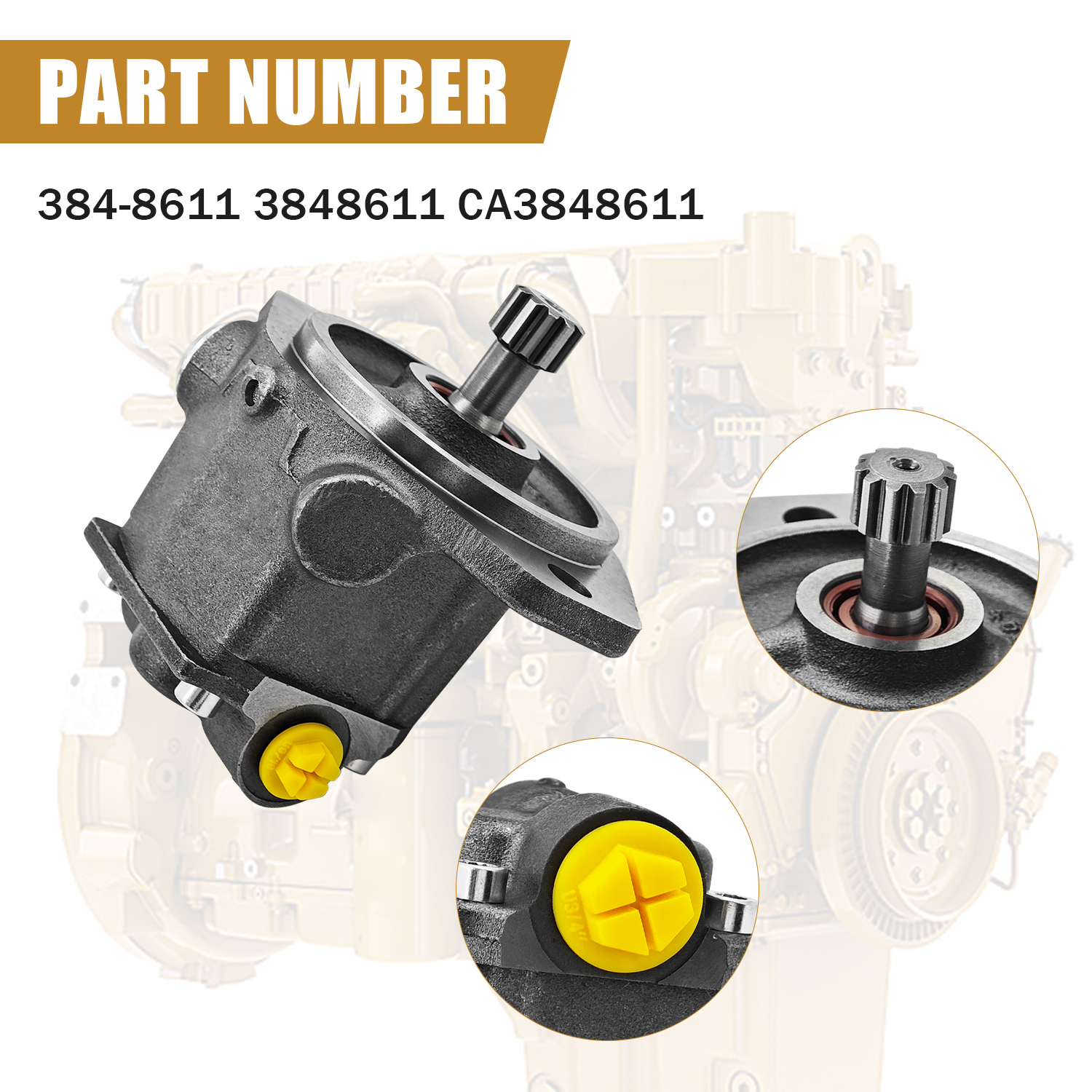 Fuel Transfer Pump Compatible with Caterpillar 3406E C13 C15 C16 C18 Engine Excavator 349 352 355