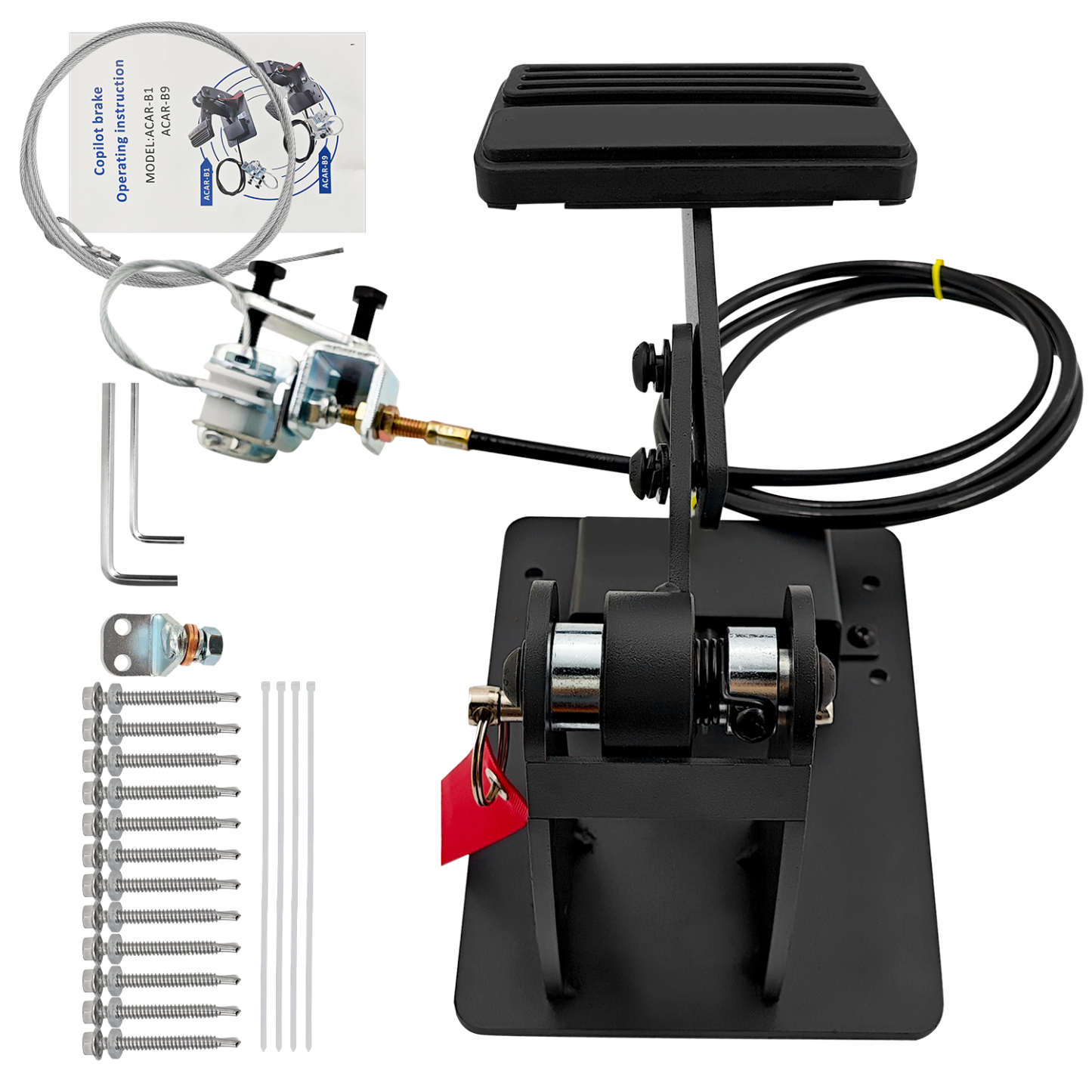 Universal Passenger Side Dual Brake Pedal Right Hand Drive Conversion Kit, Driver Assistance Device for Driving Schools for All Vehicles