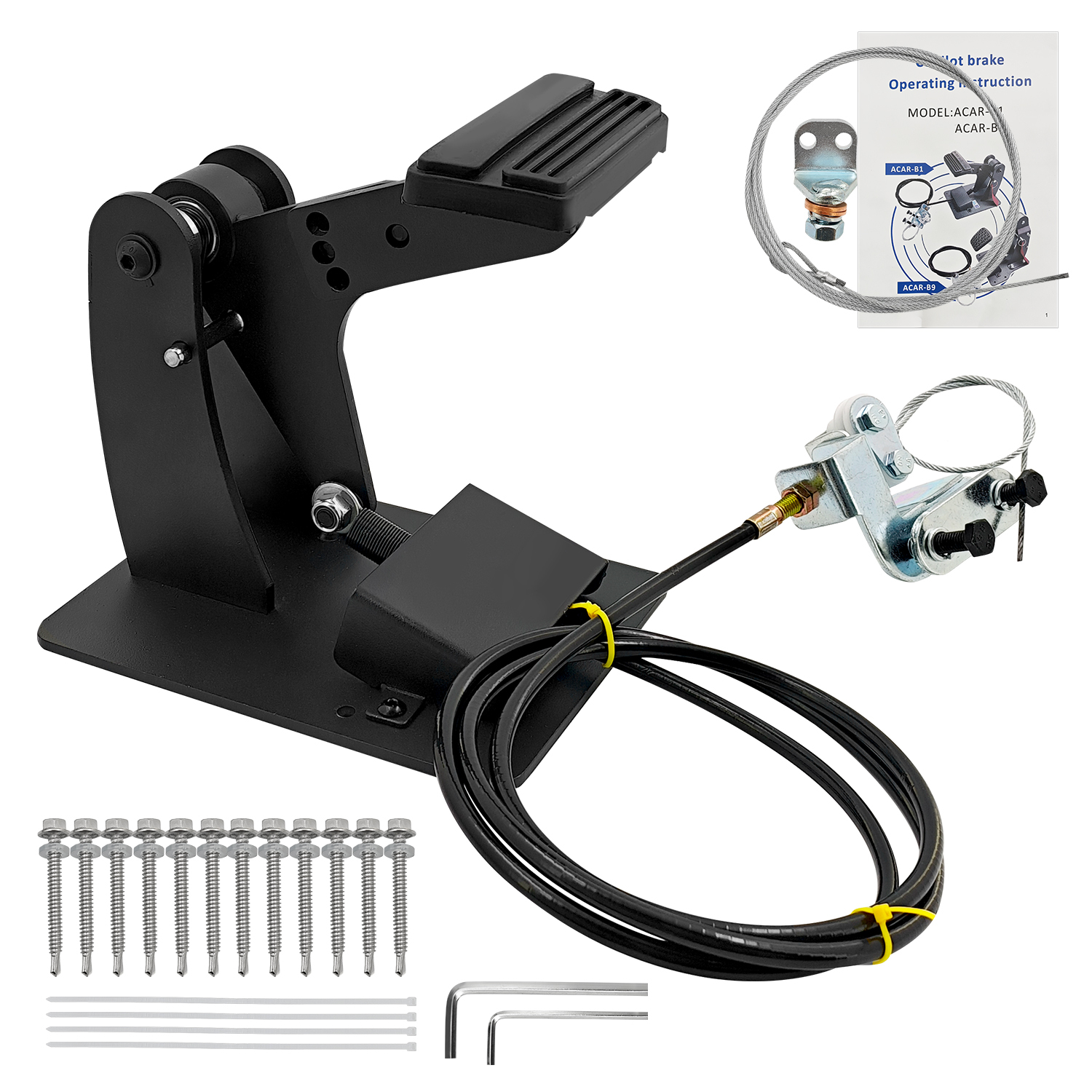 Universal Passenger Side Dual Brake Pedal Right Hand Drive Conversion Kit, Driver Assistance Device for Driving Schools for All Vehicles