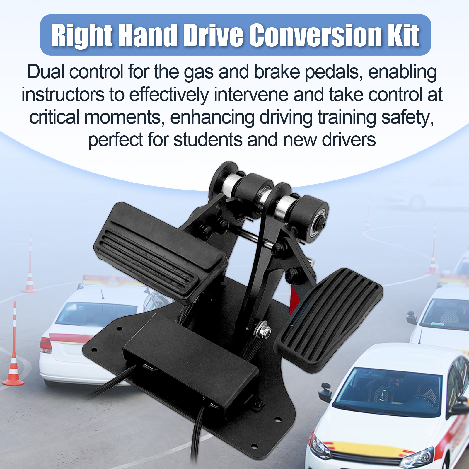 Right Drive Pedal Conversion Kit – Dual Gas & Brake for Training Cars