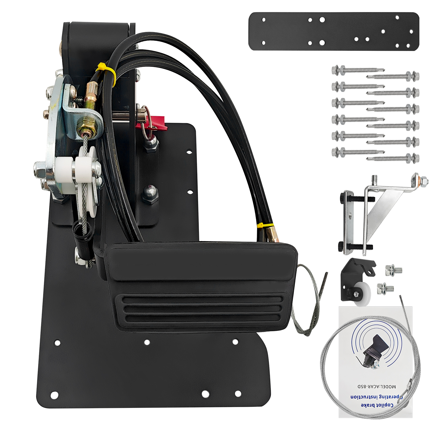 Universal Dual Brake Pedal Passenger Side Control System Right Hand Drive Conversion Kit for Driver Education Training Vehicles