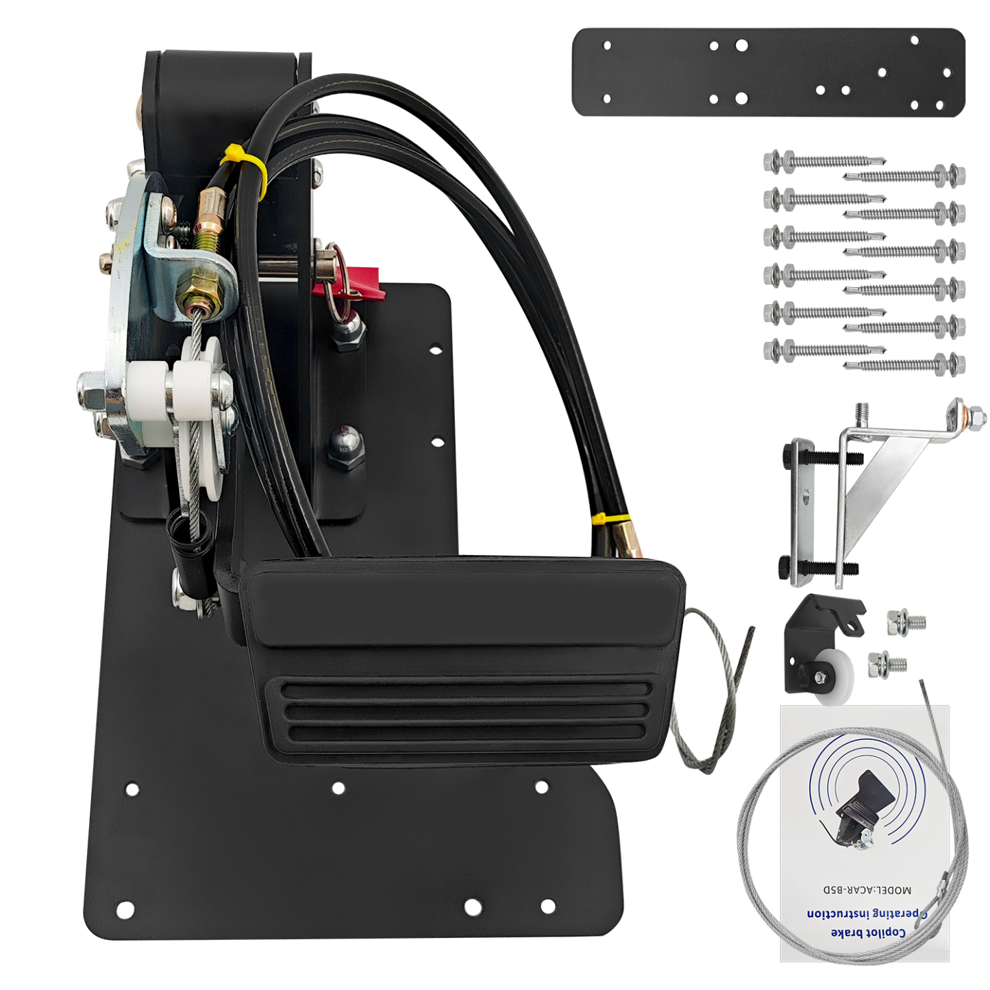Universal Dual Brake Pedal Passenger Side Control System Right Hand Drive Conversion Kit for Driver Education Training Vehicles