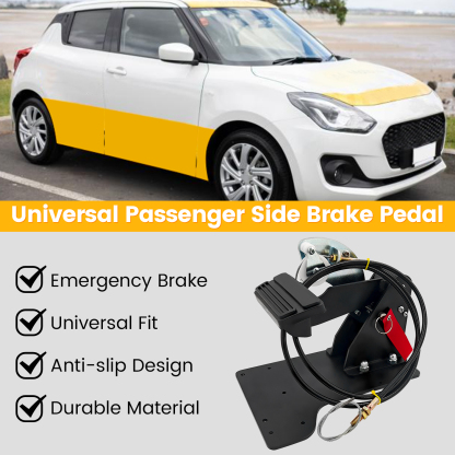 Universal Dual Brake Pedal Passenger Side Control System Right Hand Drive Conversion Kit for Driver Education Training Vehicles