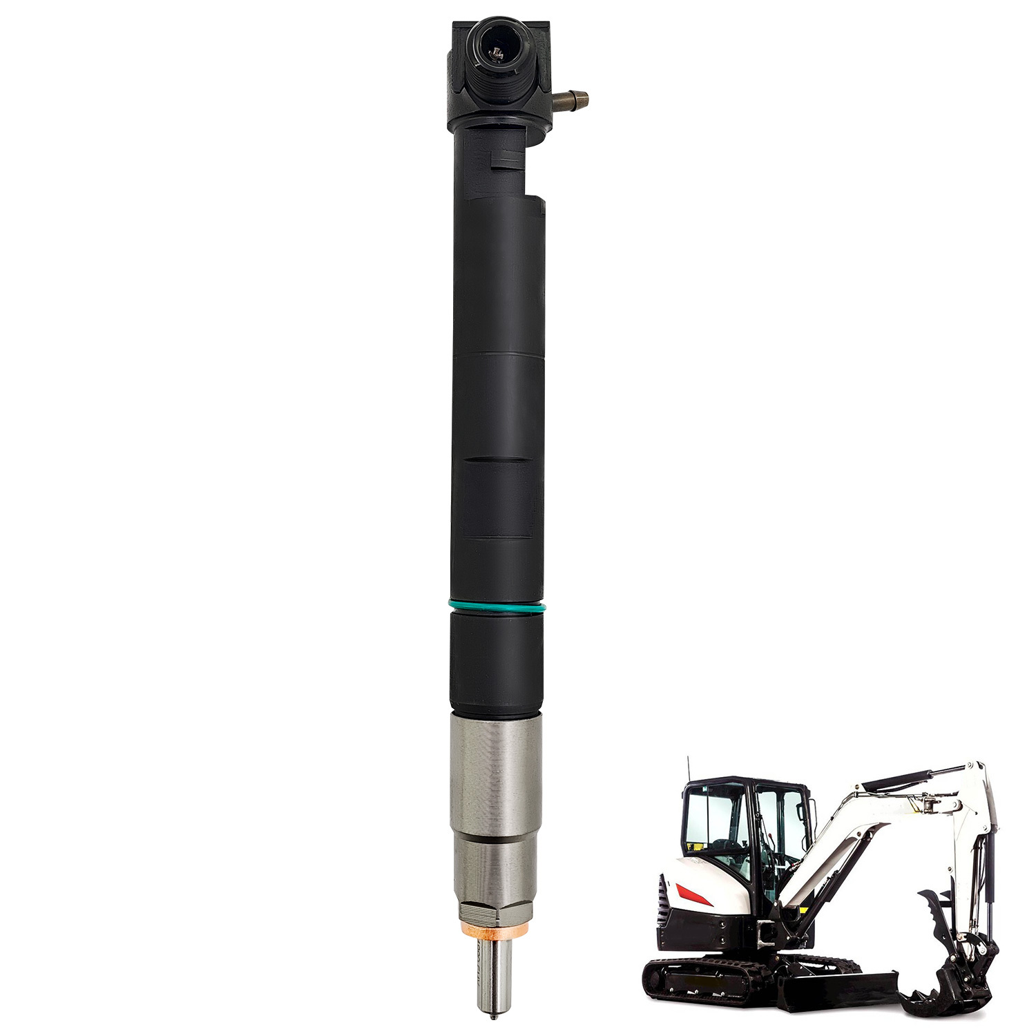 Fuel Injector with Seal for Delphi Doosan D24 D18 For Bobcat E32 E35 E42 E45 E50 E55 E85 S450 T450 T550