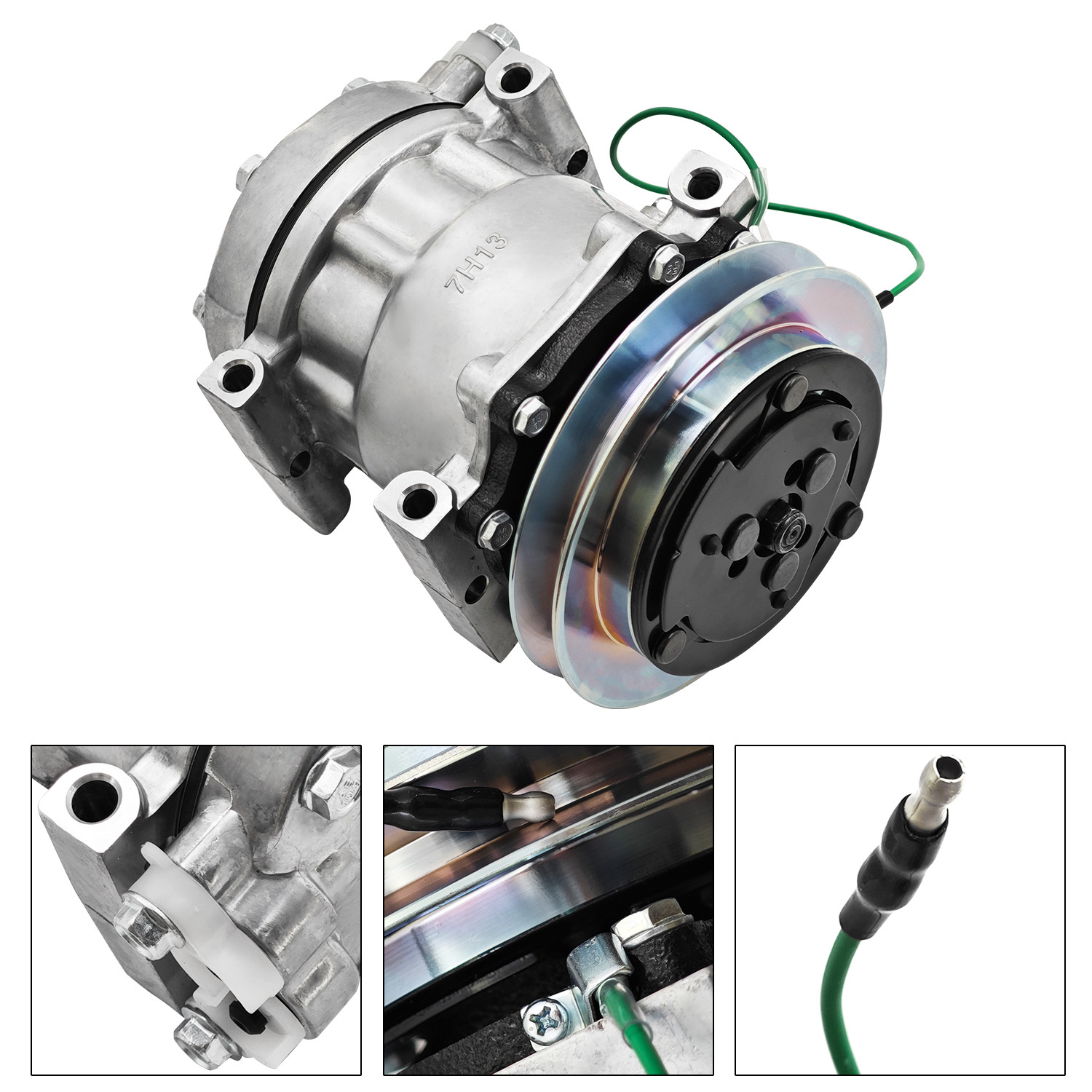 A/C Air Conditioning Compressor Compatible with Kobelco SK135SR SK850LC For Caterpillar 308D
