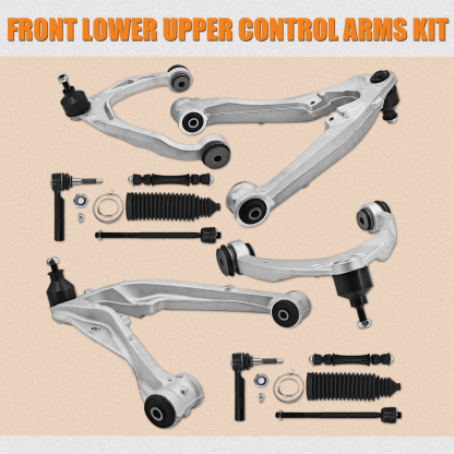 12Pcs Suspension Kit Front Upper Lower Control Arms for Cadillac Escalade 2015-2016, for Chevy Silverado 1500 2014-2016, for GMC Yukon 2015-2016