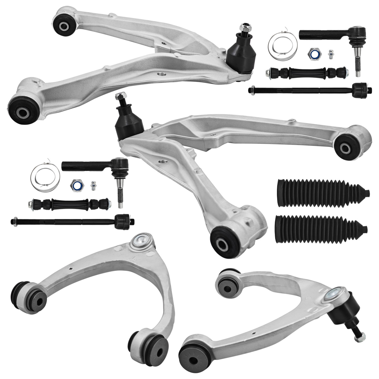 12 Pcs Suspension Kit Front Upper Lower Control Arms for Cadillac Escalade 2015-2016, for Chevy Silverado 1500 2014-2016, for GMC Yukon 2015-2016