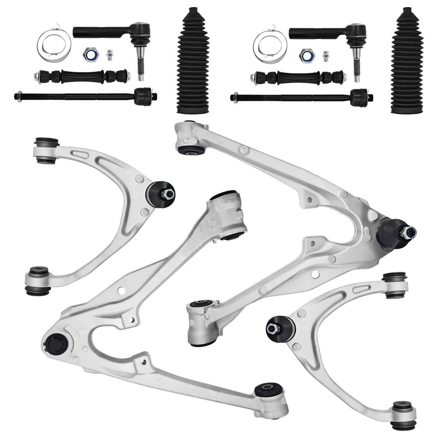 12 Pcs Suspension Kit Front Upper Lower Control Arms for Cadillac Escalade 2015-2016, for Chevy Silverado 1500 2014-2016, for GMC Yukon 2015-2016
