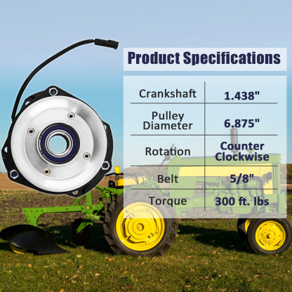 PTO Clutch Compatible with John Deere 316, 317, 318, 322, 330, 332, 420, 430 Lawn Garden Tractor