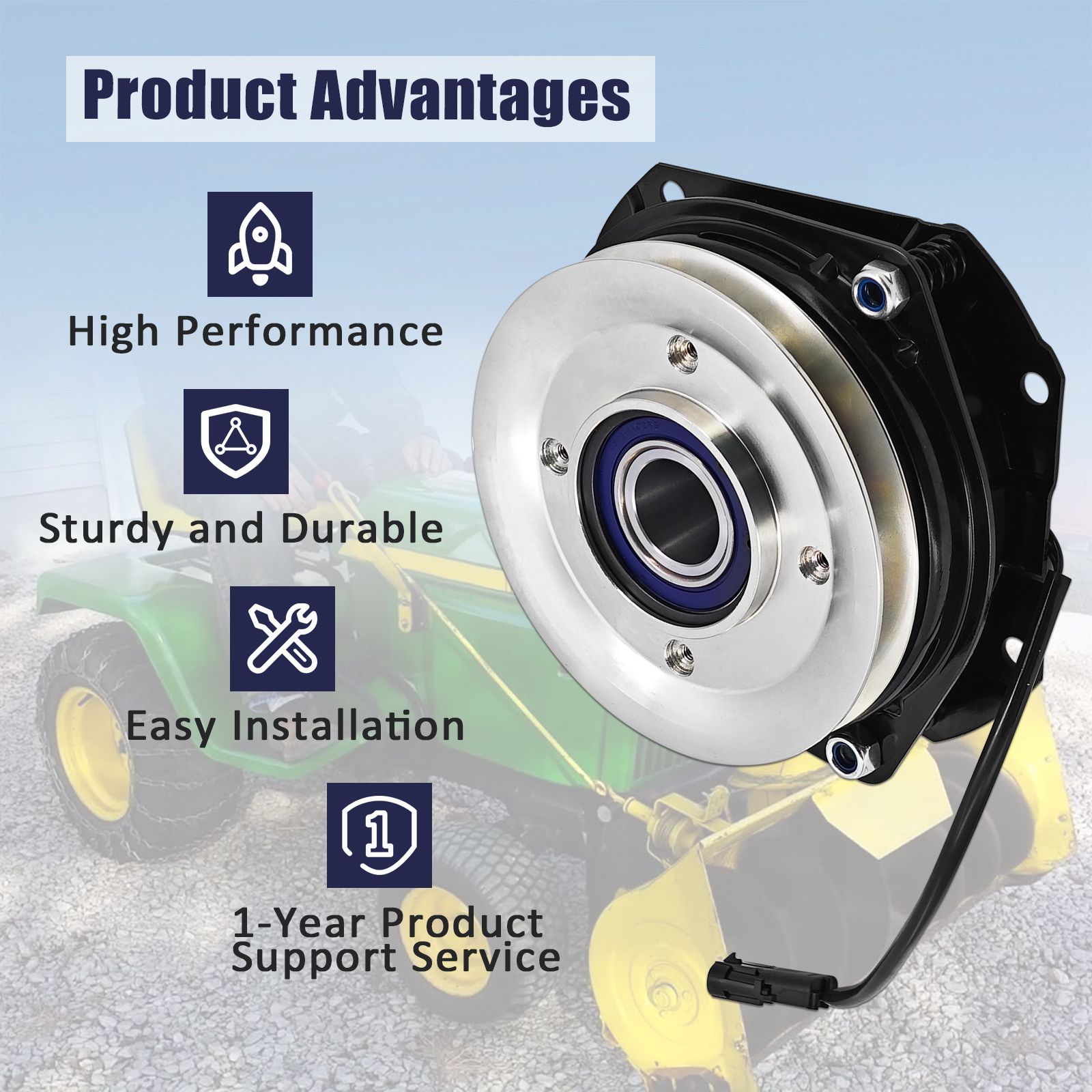 PTO Clutch Compatible with John Deere 316, 317, 318, 322, 330, 332, 420, 430 Lawn Garden Tractor