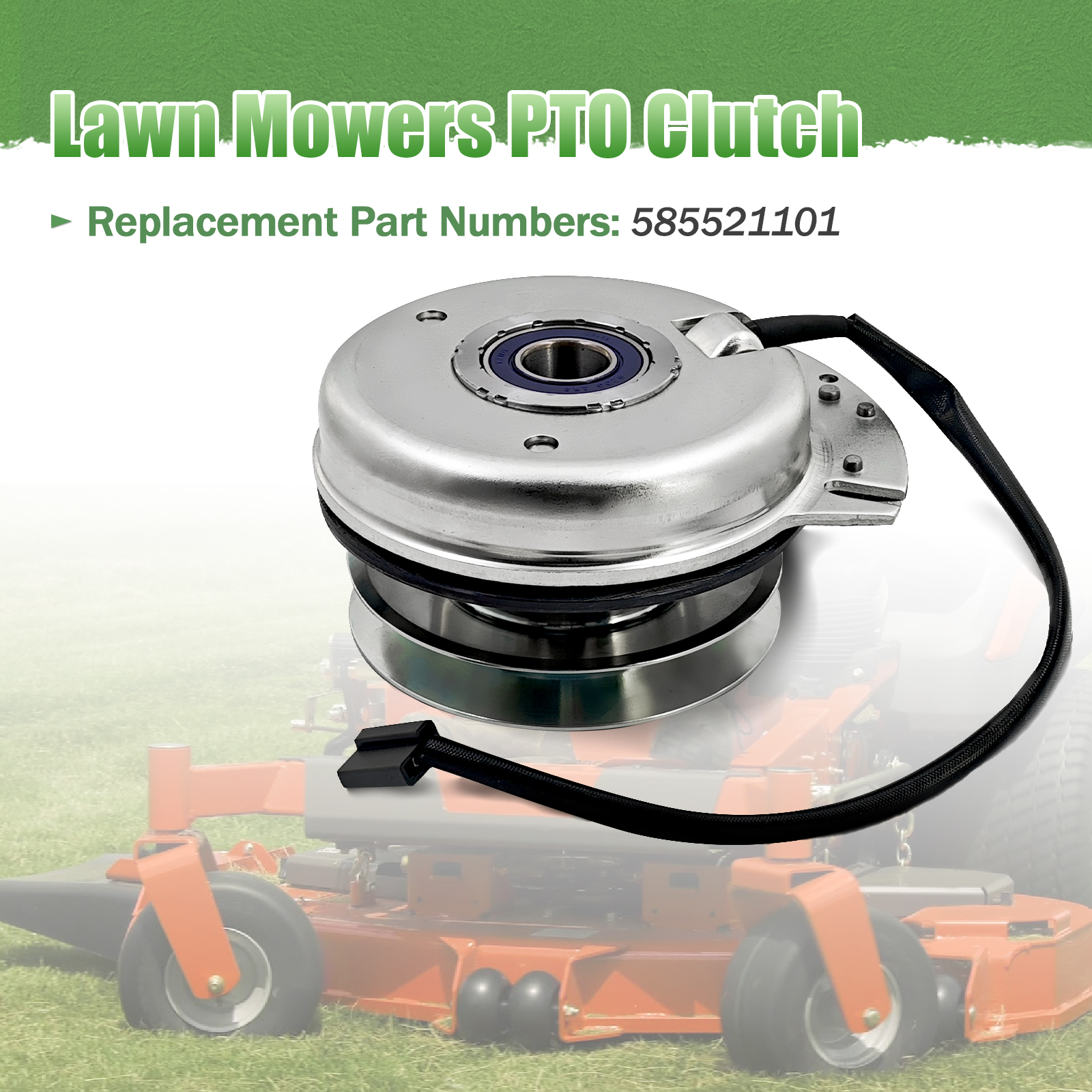 Lawn Mowers Electric PTO Clutch Fits for ZTR Z142 Z246 Z246i RZ46i Pulley Diameter 5.35" Counter Clockwise
