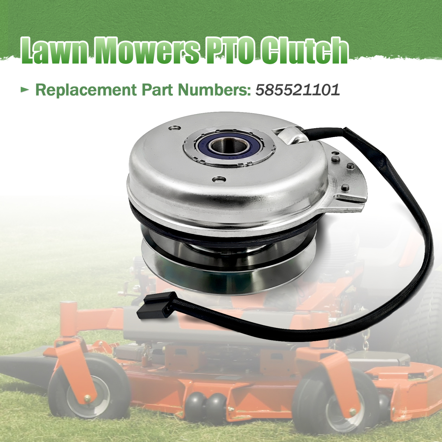 Lawn Mowers Electric PTO Clutch Fits for ZTR Z142 Z246 Z246i RZ46i Pulley Diameter 5.35" Counter Clockwise