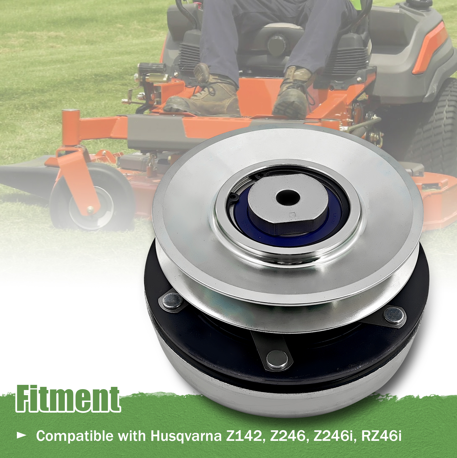 Lawn Mowers Electric PTO Clutch Fits for ZTR Z142 Z246 Z246i RZ46i Pulley Diameter 5.35" Counter Clockwise