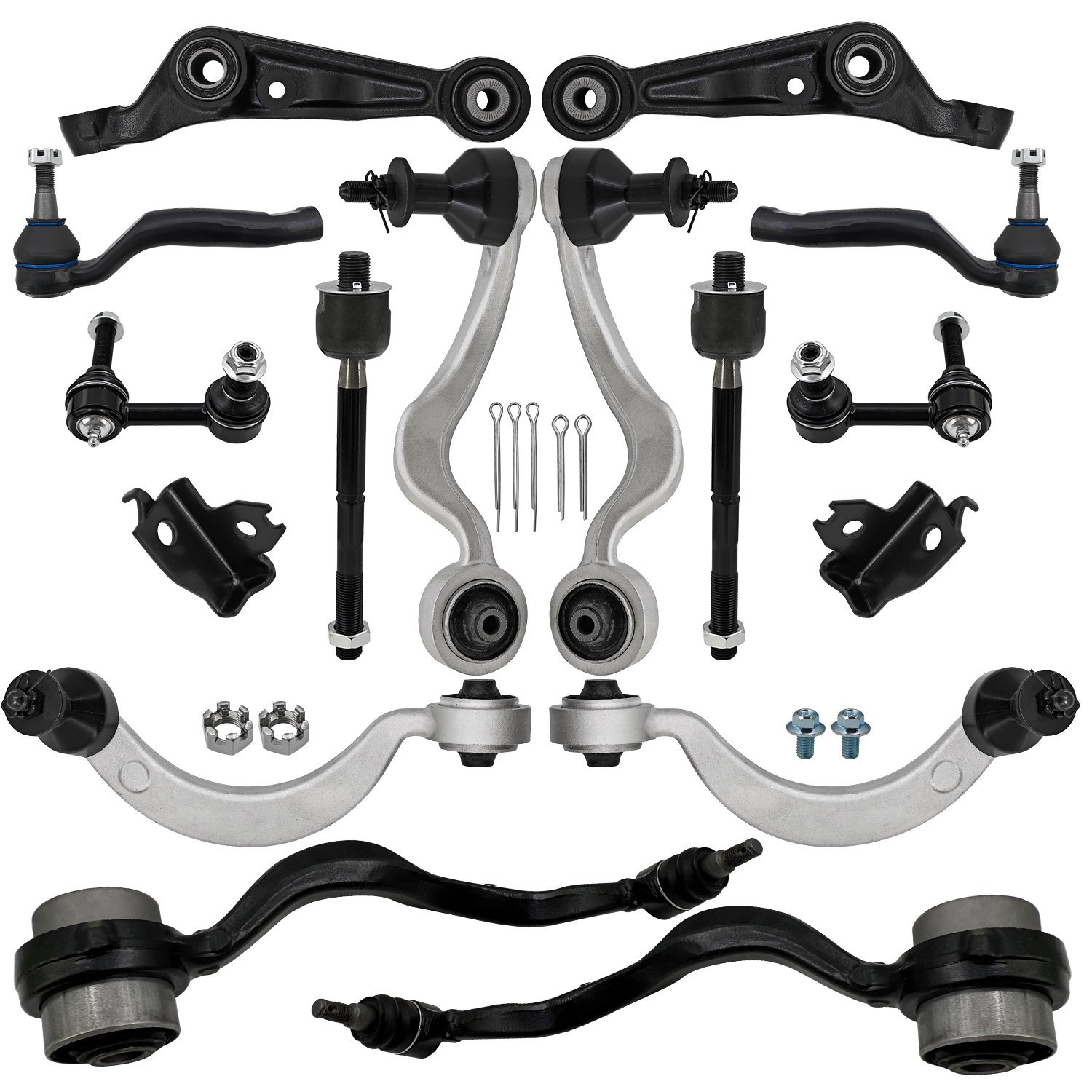 14 PCS Front Upper & Lower Control Arms Kit for Lexus LS460 AWD 2007-2017 with Links & Tie Rod