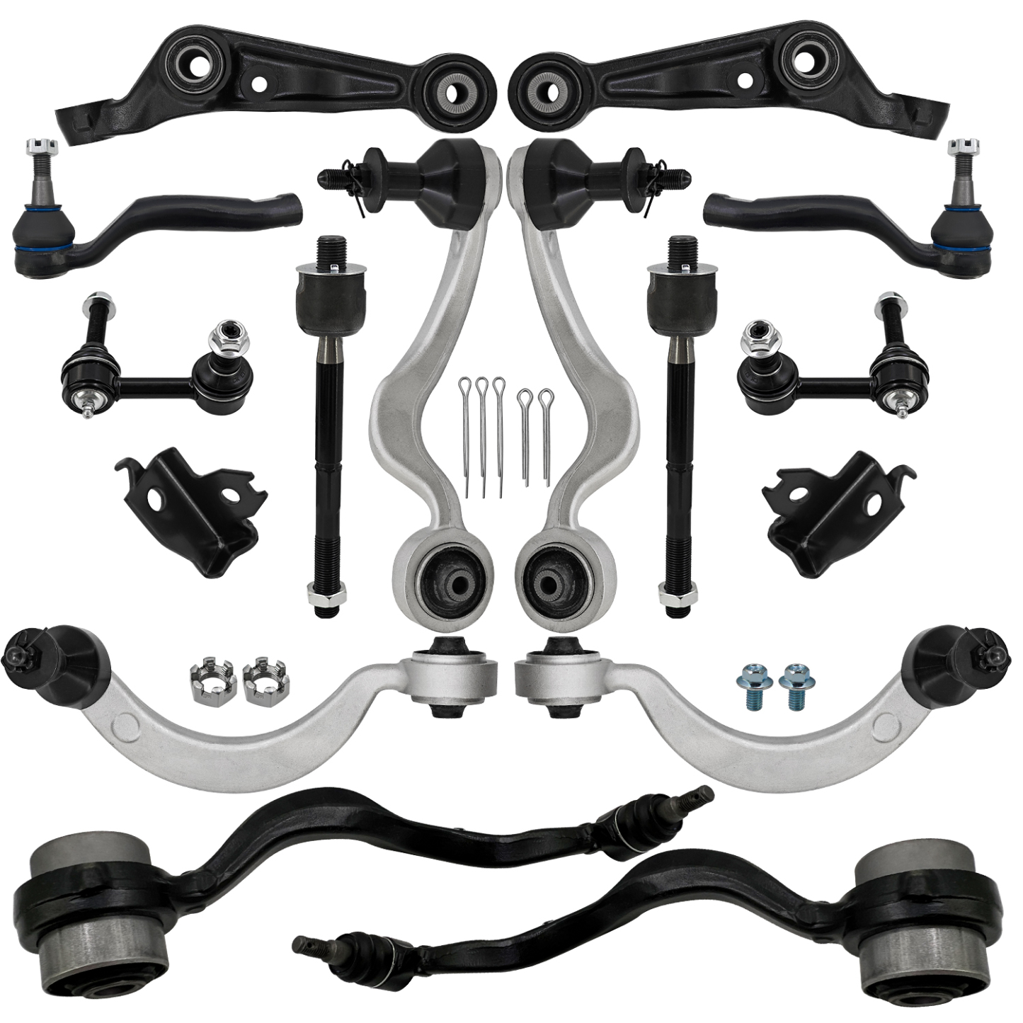 14 PCS Front Upper & Lower Control Arms Kit for Lexus LS460 AWD 2007-2017 with Links & Tie Rod