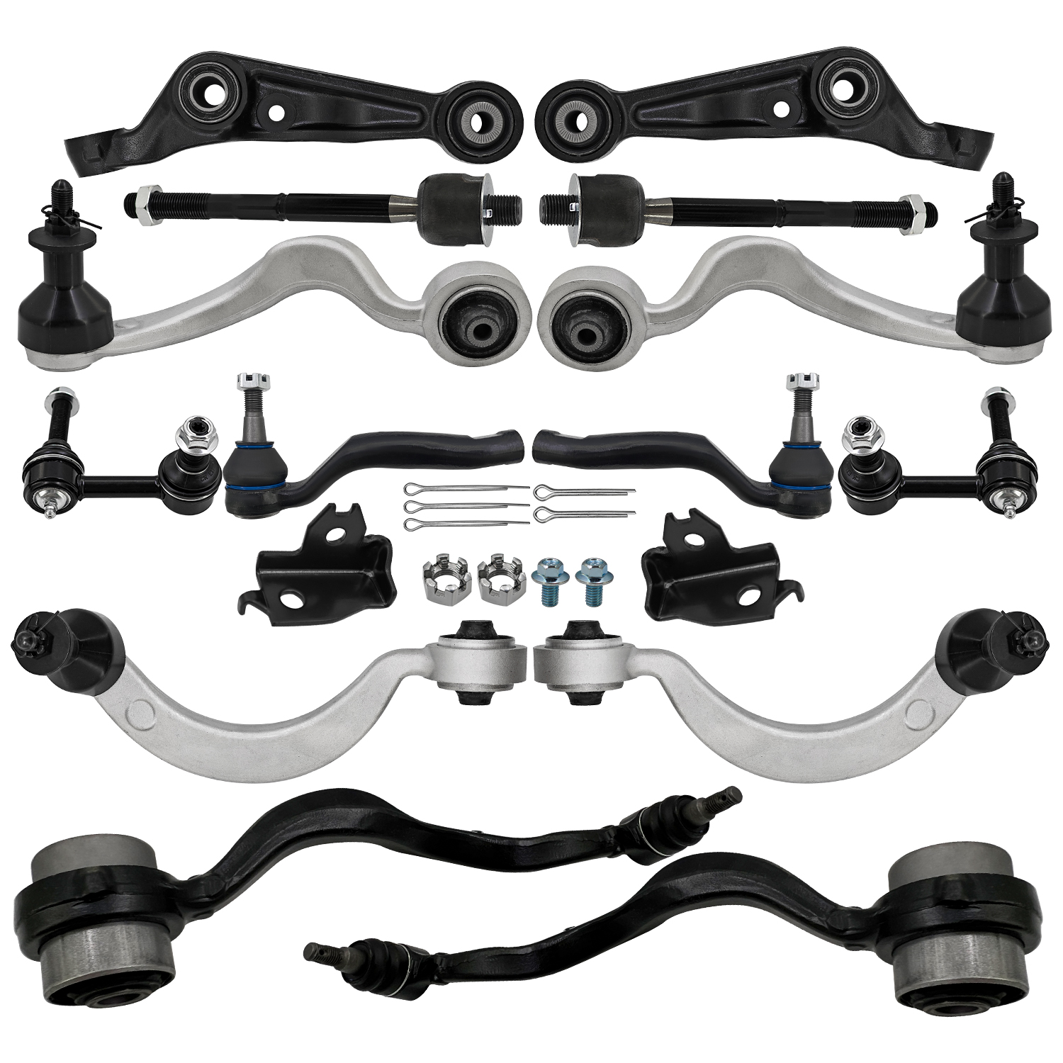 14 PCS Front Upper & Lower Control Arms Kit for Lexus LS460 AWD 2007-2017 with Links & Tie Rod