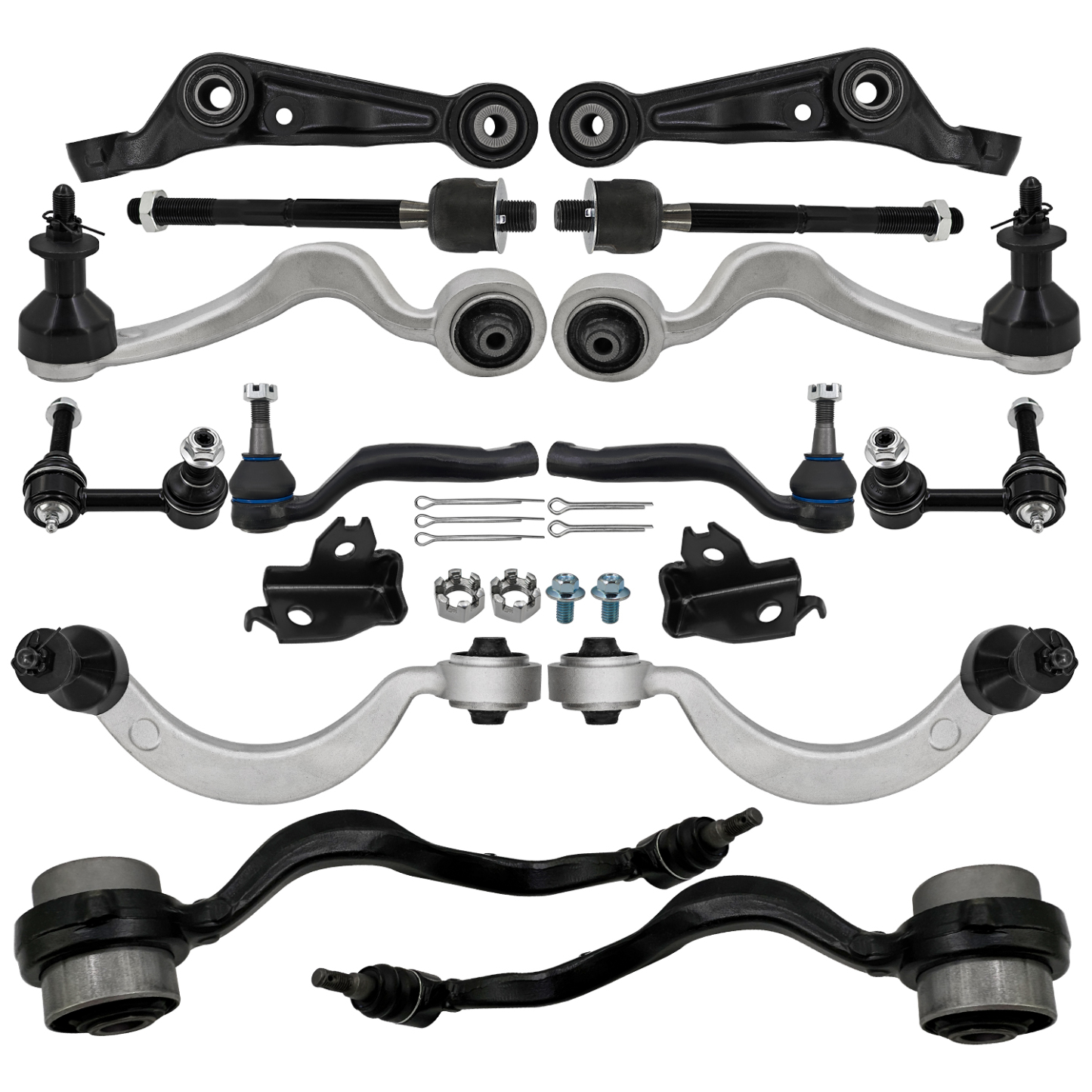 14 PCS Front Upper & Lower Control Arms Kit for Lexus LS460 AWD 2007-2017 with Links & Tie Rod