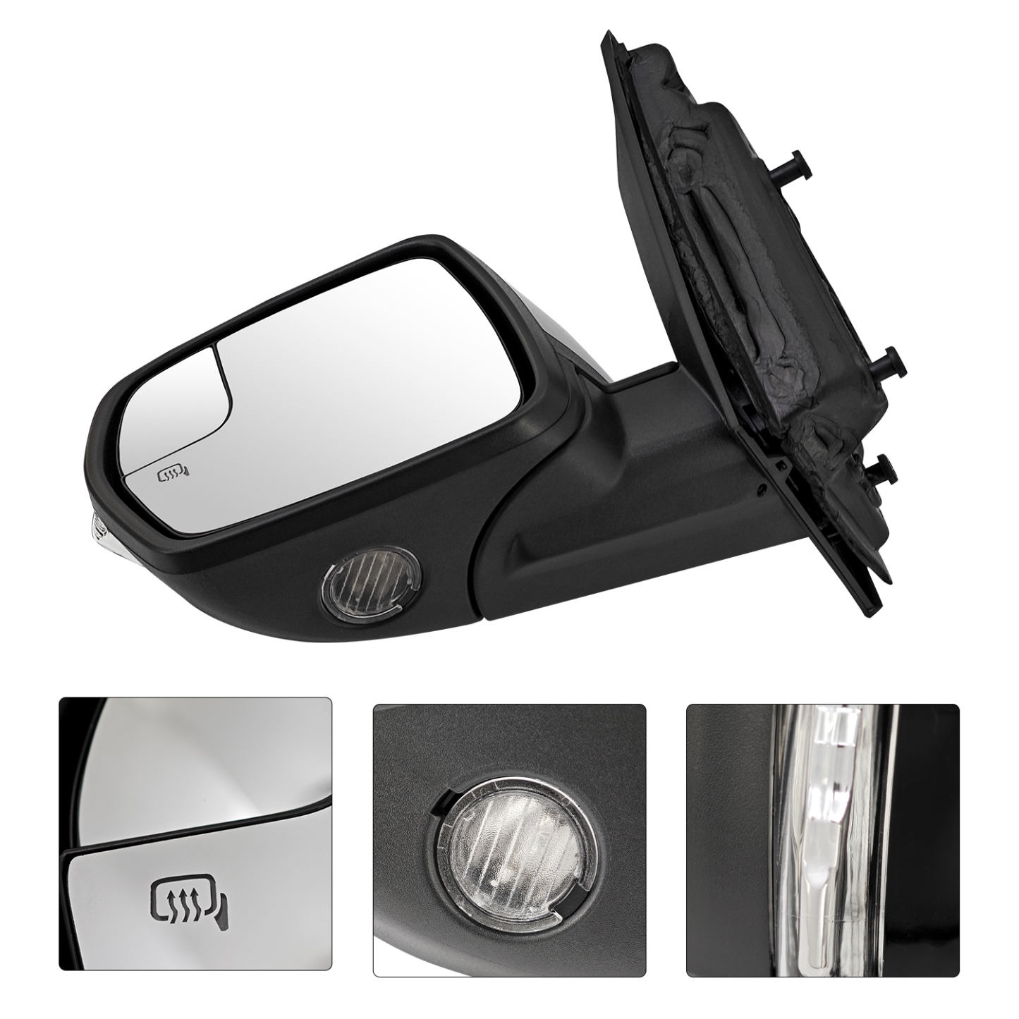 7 Pins Left Driver Rear View Mirror for Ford Edge SEL 2015-2018 Power Heated with Signal Light, Spotter Glass & Puddle Lamp