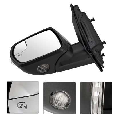 7 Pins Left Driver Rear View Mirror for Ford Edge SEL 2015-2018 Power Heated with Signal Light, Spotter Glass & Puddle Lamp