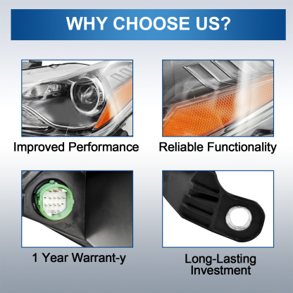 HID Xenon Headlight Compatible with Maserati Ghibli 2014-2018 - Left Driver Side 