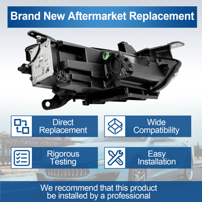 HID Xenon Headlight Compatible with Maserati Ghibli 2014-2018 - Left Driver Side 