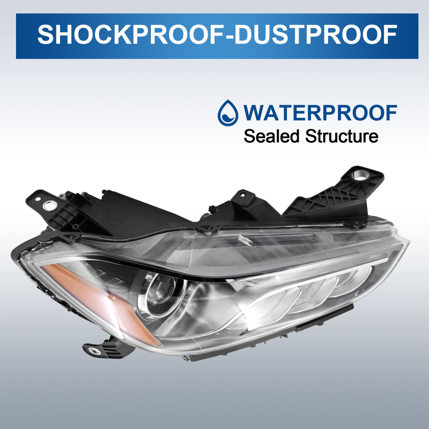 HID Xenon Headlight Compatible with Maserati Ghibli 2014-2018 - Right Passenger Side
